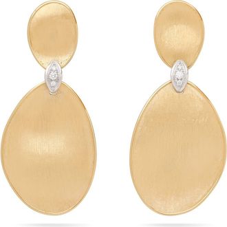 Marco Bicego Lunaria Diamond Drop Earrings in Yl/Wh Gold at Nordstrom
