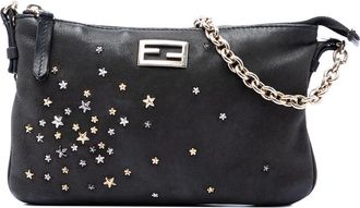Fendi Pre-owned Fendi Mini Leather Star Studded Chain Crossbody Ladies DBN88KHAXTL2PYYY