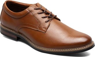 Nunn Bush Carmelo Plain Toe Derby - Wide Width Available in Cognac at Nordstrom Rack, Size 10.5