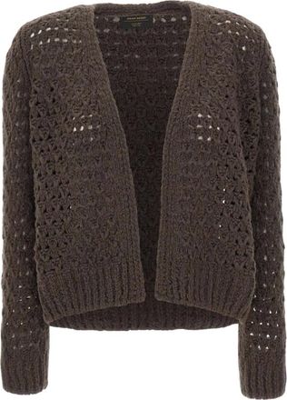 Gran Sasso C&aacute;rdigan de punto abierto - Knitwear - Mujer - Marr&oacute;n - M