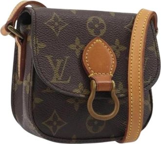 Louis Vuitton Pre-owned Mini Saint Cloud Schoudertas - Dames - Vintage Mini Tas - Bruin - ONE Size - Leer - Vintage