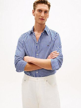 Tommy Hilfiger TH Flex Regular Fit Gingham Check Poplin Shirt