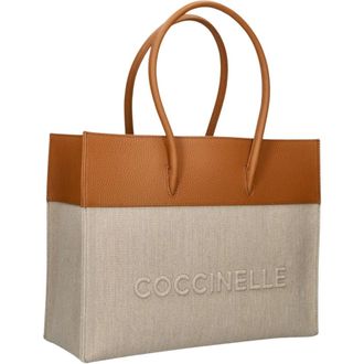 Coccinelle Tassen, Dames, Beige, ONE Size, Leer, Myrtha Schoudertas