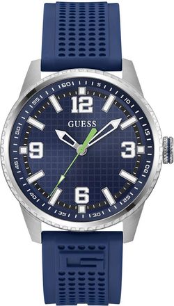 Guess Varsity G Mens Blue Watch GW0890G1 Silicone - One Size