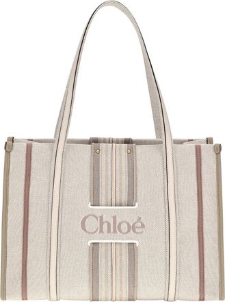 Chlo&eacute; Beige Woody Loop Tote Tote