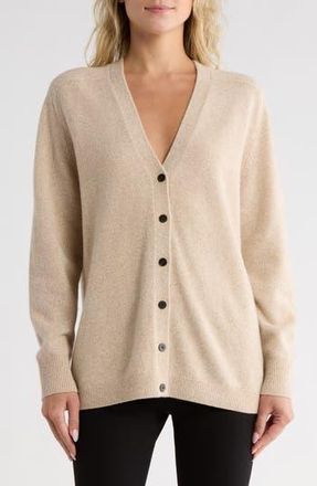 Theory Karenia Wool & Cashmere Blend Cardigan in Beige Mouline at Nordstrom Rack, Size Medium