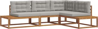 vidaXL Conjunto De Sof&aacute;s De Exterior 4 Uds. 4 Plaza Poli&eacute;ster Vidaxl