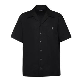 Dolce & Gabbana Short Sleeve Shirts, male, Black, L, Short Sleeve Shirt