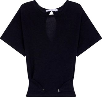 Iro Sorenza T-Shirt - Dames - T-shirts - Zwart - S - Linnen - Tops