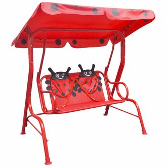 vidaXL Balanc&iacute;n Infantil De Acero Rojo Vidaxl