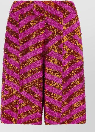 Dries Van Noten pomy bis knee length sequin chevron shorts