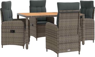 vidaXL Juego De Comedor Para Exteriores 5 Uds. Vidaxl