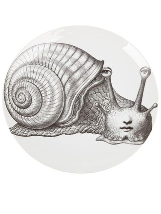 Fornasetti plate - unisex - China - One Size - White