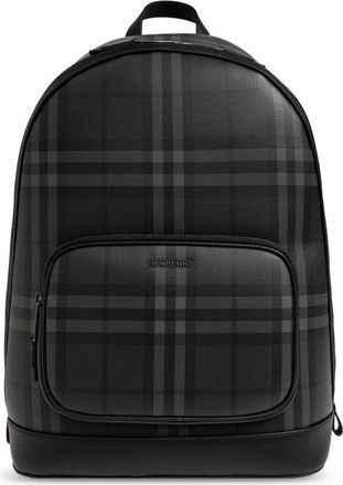 Burberry City Check Zip Backpack - Heren - Rugzakken - Zwart - ONE Size - Katoen - Tassen