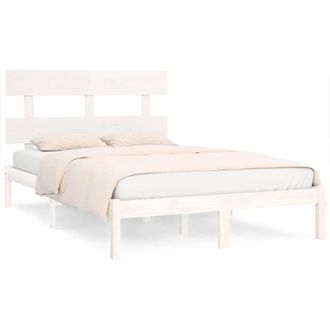 Berkfield Home Bed Frame White Solid Wood 200x200 cm