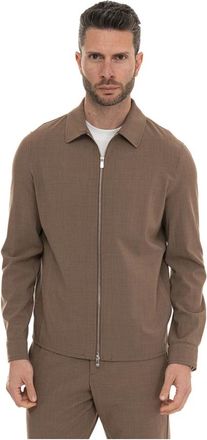 Marco Pescarolo Jacket - Heren - Zomerjassen - Bruin - 2XL - Wol - Jassen