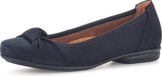 Gabor Ballerina GABOR FLORENZ, Damen, Gr. 35, blau (nachtblau, dunkelblau), Nubukleder, unifarben, Schuhe Ballerina, Business Schuhe, Slipper mit modischem 