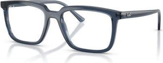 Ray-Ban 54mm Rectangle optical glasses in Blue at Nordstrom