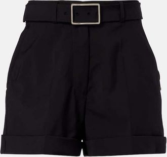 Sportmax Ghiera belted virgin wool shorts