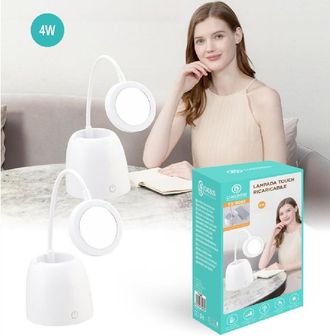 Trade Shop Trade Shop Traesio - Trade Shop - Lampada Touch Tx-9082 Tavolo Led Specchicle 3 Snodable Luminosity