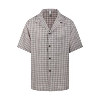 Hev&ograve; Short Sleeve Shirts, male, Beige, Size: M Novolic Shirt