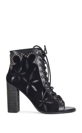 Azalea Wang Mirona Block Bootie in Black at Nordstrom, Size 10