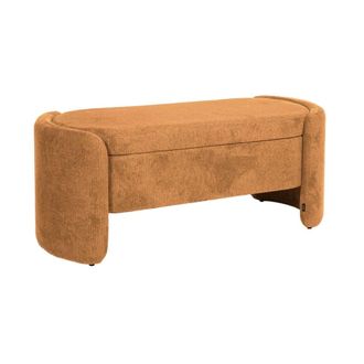 Sweeek Banco ba&uacute;l, pie de cama contempor&aacute;neo de tela simple, &oacute;xido
