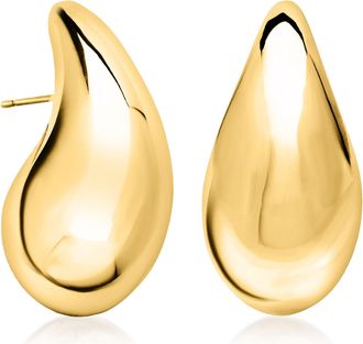 Ross-Simons Italian 14kt Yellow Gold Extra-Large Teardrop Earrings