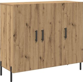 vidaXL Vitrina Roble artisan 90 x 34 x 80 cm Madera contrachapada Vidaxl