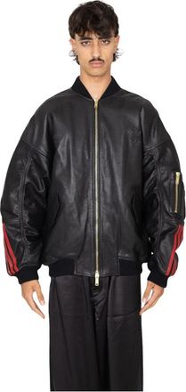 adidas Chavarria Leren Bomberjack - Heren - Trainingsjackets - Zwart - L - Leer - Fitness