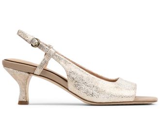 Donald J Pliner Womens Grinn Peep Toe Slingback Heels In Camel