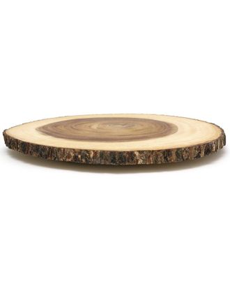 Lipper International Acacia Bark Slab Lazy Susan