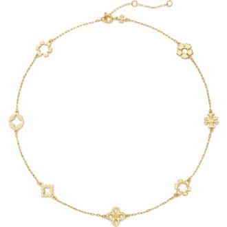 Tory Burch Forget Me Not Necklace in Tory Gold at Nordstrom
