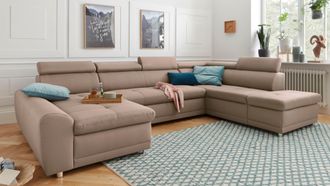 Sit&more Wohnlandschaft &raquo;Riva U-Form&laquo; wahlweise mit Bettfunktion