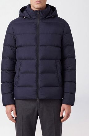 Herno Piumino corto in nylon trapuntato idrorepellente con cappuccio