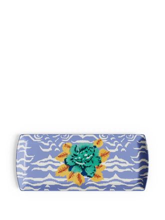 Lisa Corti Bord met bloemenprint - Blauw