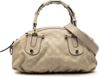 Gucci Pre-owned Gucci ssima Bamboo Dialux Pop Satchel Ladies 08WG8DECM80CO516