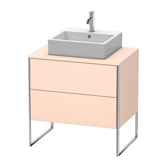 Duravit Mueble De Ba&ntilde;o Duravit Xsquare De 80,0 X 54,8 Cm, 2 Cajones, Color (frente/cuerpo): Albaricoque Perla Seda Laca Mate - Xs492002020