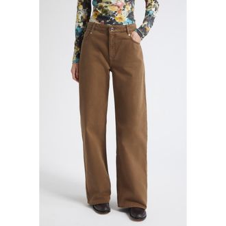 Stine Goya Baggy Fit Wide Leg Jeans in Ephemeral Bloom at Nordstrom, Size 28