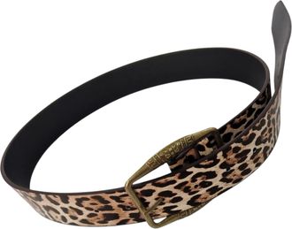 Generic Fashion Leopards Print Belt Adjustable Trendy Unisex Waist Belt for Women and Men