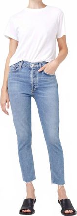 A Gold E Nico High Rise Slim Straight Jeans In Murmur