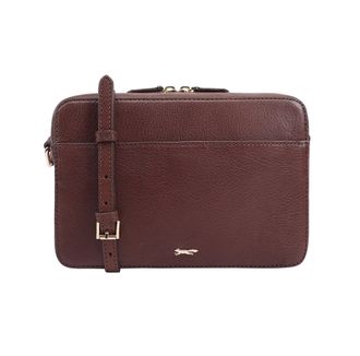 Paul Costelloe Womens Kouti Leather Cross Body Bag - Brown - One Size