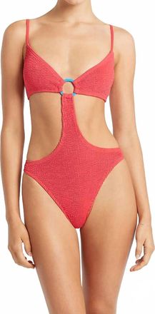 Bond-Eye Ring Cabai One Piece Swimsuit In Guava Eco