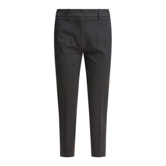 Semper Slim-fit Trousers, female, Gray, S, Slim-fit Viscose Trousers