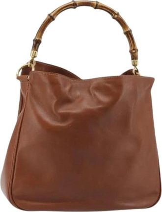 Gucci Pre-owned Handbags, female, Brown, Size: ONE SIZE Pre-owned Vintage Hand Bag