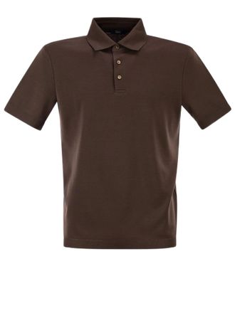 Herno Double-Layered Cotton Piqu&eacute; Polo Shirt With Ribbed Detailing