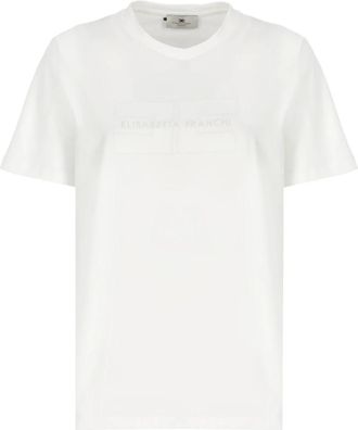 Elisabetta Franchi Mujer, Camisetas, Blanco, Talla: L