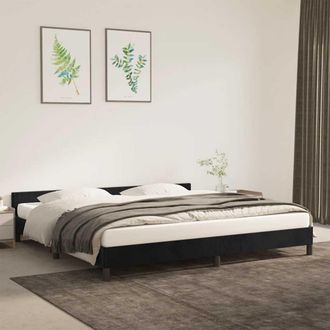 vidaXL Estructura Cama Sin Colch&oacute;n Terciopelo Negro 200x200 Cm Vidaxl