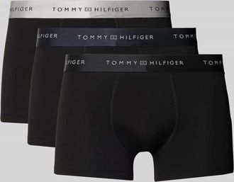 Tommy Hilfiger Regular Fit Trunks aus Baumwoll-Mix mit Geschenkbox im 3er-Pack in Silber, Größe XXL