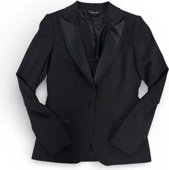 Tonello Abito Smoking - Dames - Blazers - Zwart - L - Leer - Jassen